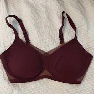 Honeylove Burgundy Crossover Bra M 36 B/C